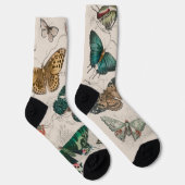 Vlinder Collectie Antiek Vlinders Sokken (Rechts)