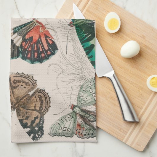 Vlinder Collectie Antiek Vlinders Theedoek (Quarter Fold)