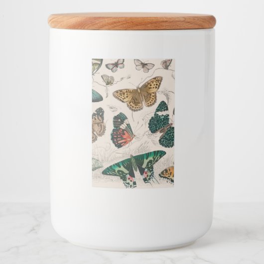 Vlinder Collectie Antiek Vlinders Voedselcontainer Etiket (Voorkant)