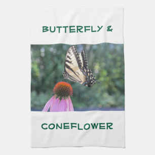 Vlinder & Coneflower Theedoek