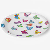 vlinder Custom Paper Borden 9" Papieren Bordje (Gekanteld)