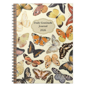 Vlinder Dagelijkse Gratidagboek 2026 Notitieboek