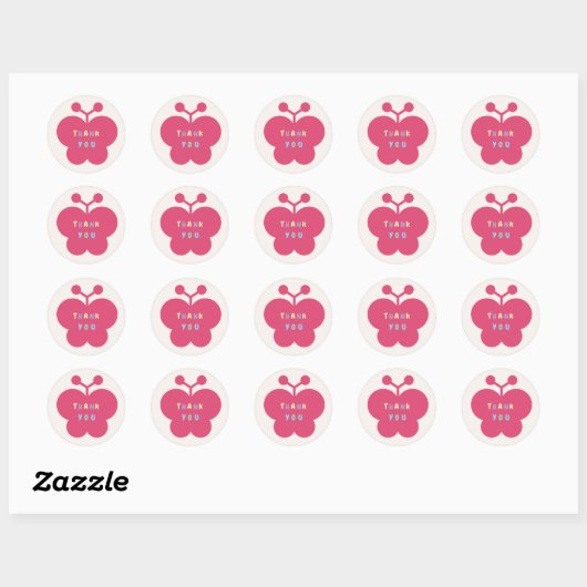 Vlinder dank je sticker (Vel)