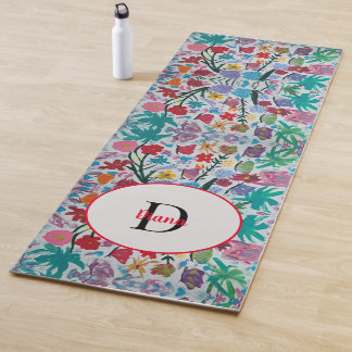 Vlinder Dans Bloemen Monogram Yoga Mat