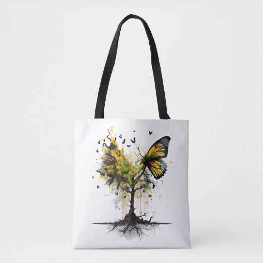 Vlinder Dier Creatieve Kunst Draagtas (Voorkant)