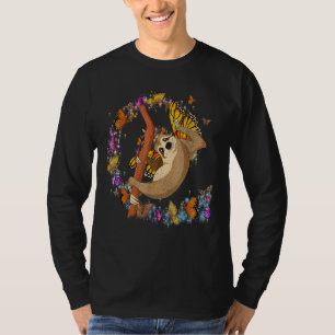 Vlinder dierentuin magische tropische luiaard Beer T-shirt