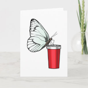 Vlinder drinkbeker kaart