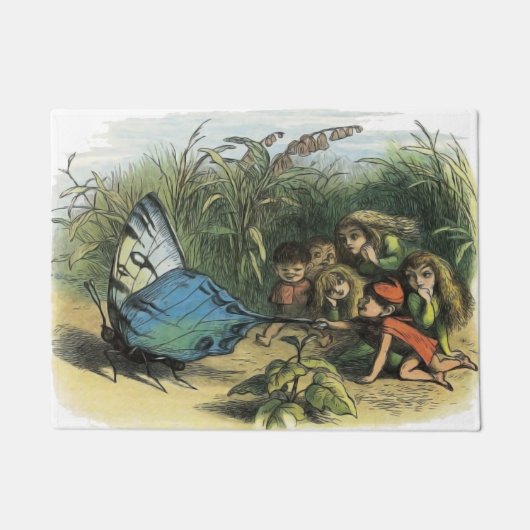 Vlinder Elf Artwork Leuke Elfen Vlinders Deurmat (Voorkant)