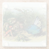 Vlinder Elf Artwork Leuke Elfen Vlinders Glazen Onderzetter (Achterkant)