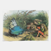 Vlinder Elf Artwork Leuke Elfen Vlinders Theedoek (Horizontaal)