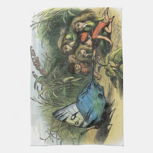 Vlinder Elf Artwork Leuke Elfen Vlinders Theedoek (Verticaal)