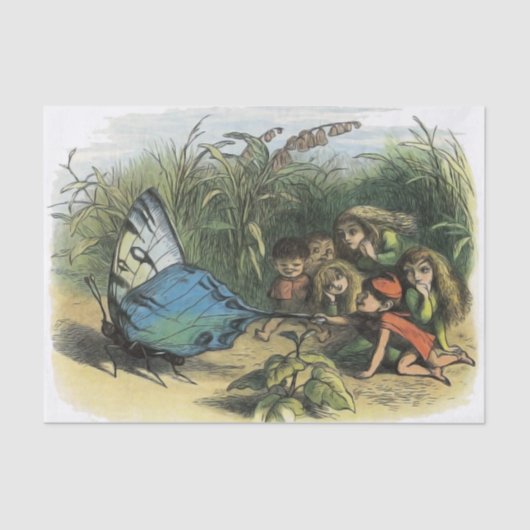 Vlinder Elf Artwork Leuke Elfen Vlinders Tissuepapier (Voorkant)