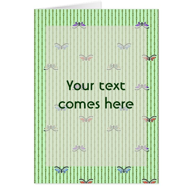 vlinder en bamboegordijn (Voorkant)