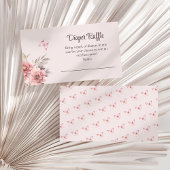 Vlinder en Bloem Baby shower Luier Raffle Informatiekaartje