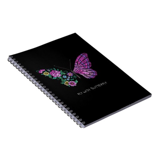 Vlinder en bloem bloemenvlinders vleugels uit notitieboek (Rechterzijde)