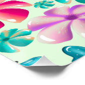 Vlinder en bloem esthetisch patroon  perfect poster (Hoek)