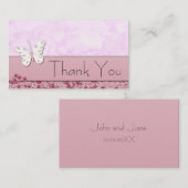 Vlinder en bloemen Dank u Businesskaart Informatiekaartje (Voorkant / Achterkant)