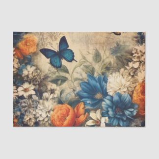 Vlinder en Bloemen Decoupage Tissuepapier