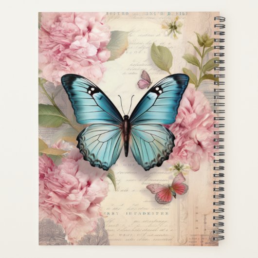 vlinder en bloemen planner (Achterkant)