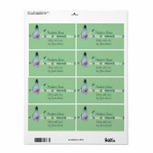 Vlinder en Bloemen Productlabel Etiket (Full Sheet)