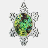 Vlinder en bloemenrodilius kerstversiering tin sneeuwvlok ornament (Rechts)