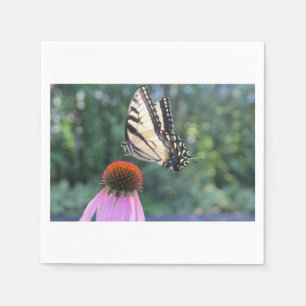 Vlinder en Coneflower Servet