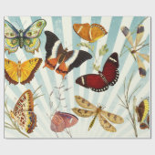 vlinder en dragonfly cadeaupapier (Vlak)