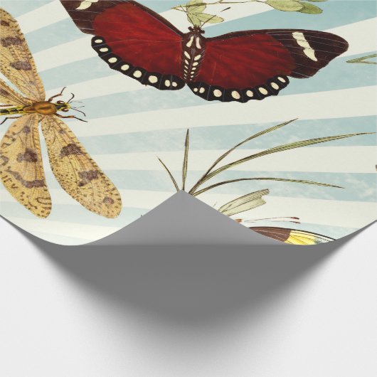 vlinder en dragonfly cadeaupapier (Hoek)