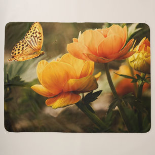 VLINDER en EEN TULP Sherpa Deken