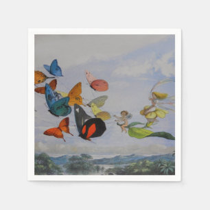 Vlinder en Feeënkoningin Vlinders Feeën Servet