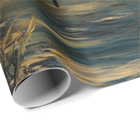 vlinder en gele bloemen ontkoppeling cadeaupapier (Rol Hoek)