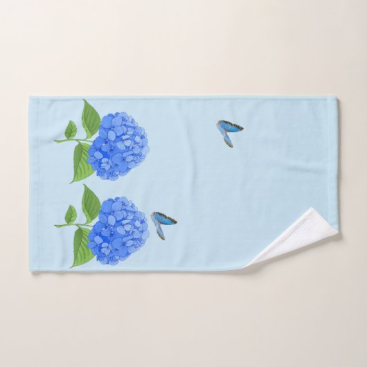 Vlinder en hortensia handdoek (Handdoek)