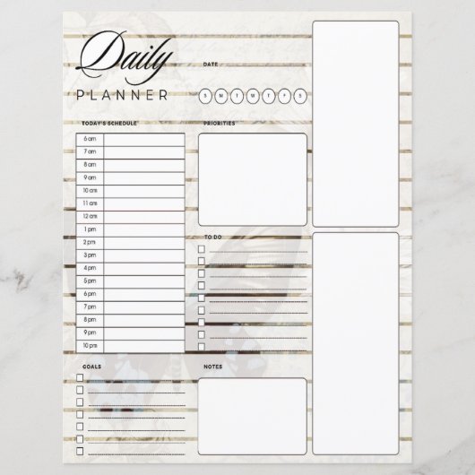 Vlinder en madeliefjes dagelijkse planner (Voorkant)