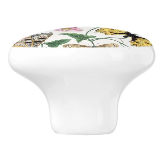  vlinder en moth keramische knop (Zijkant)