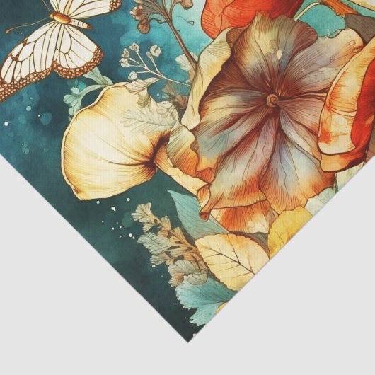  Vlinder en Paddestoel Decoupage Tissuepapier (Detail)