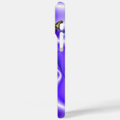 Vlinder en Parels op paarse Zijde Case-Mate iPhone Case (Achterkant / Links)