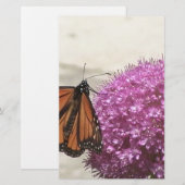 Vlinder en reuzenui briefpapier (Voorkant / Achterkant)