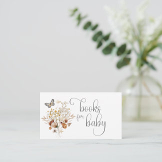 Vlinder- en wildbloemenboeken voor baby aanvraag informatiekaartje