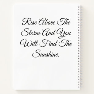 Vlinder en zonnebloem met Inspirerend citaat. Notitieboek