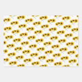 Vlinder en Zonnebloem Patronen Gepersonaliseerd Inpakpapier Vel (Voorkant 3)