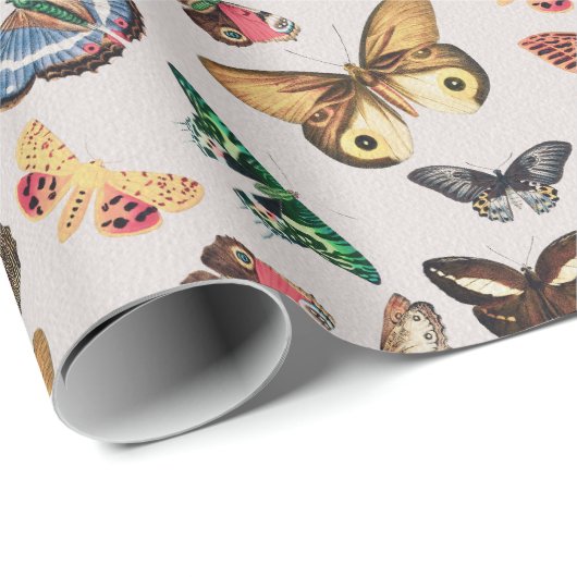 vlinder esthetisch cadeaupapier (Rol Hoek)