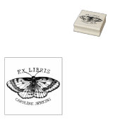  vlinder ex libris boek 	rubberstempel (Gestempeld)