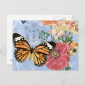  vlinder Flora...briefkaart Briefkaart (Voorkant / Achterkant)