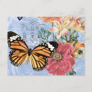  vlinder Flora...briefkaart Briefkaart