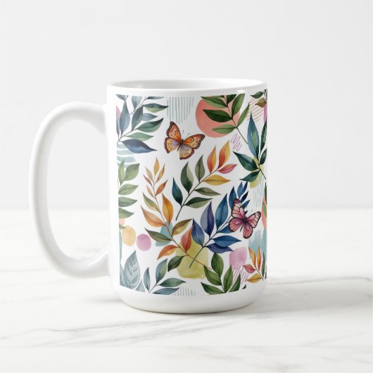 Vlinder fluistert koffiemok (Links)