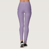 Vlinder Flutter in Blauw - Solid Violet Leggings (Achterkant)