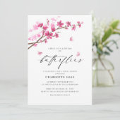 Vlinder foto Cherry Blossoms roze Vrijgezellenfees Kaart (Staand voorkant)