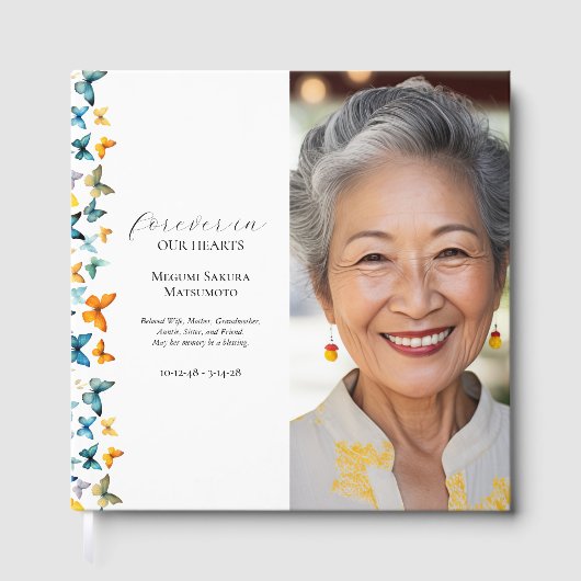 Vlinder foto Uitvaart Gastenboek (Voorkant)