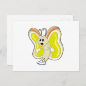 Vlinder geel briefkaart (Voorkant / Achterkant)