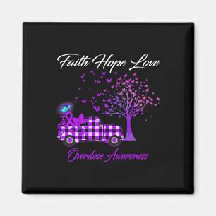 Vlinder Geloof Hoop Liefde Overdosis Awareness 1 Magneet